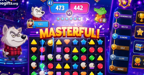 Match Masters game board mid-combo