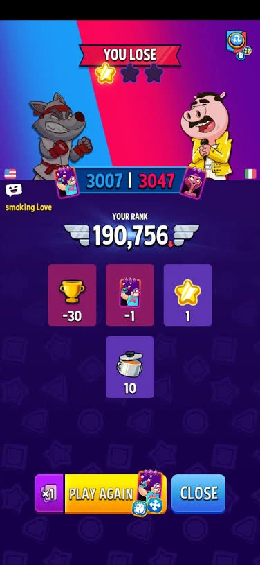 Match masters lost game reasons