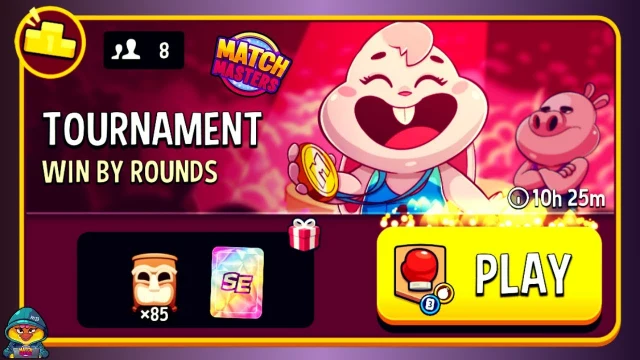 Match masters tournament Entry screen with prize Displayed