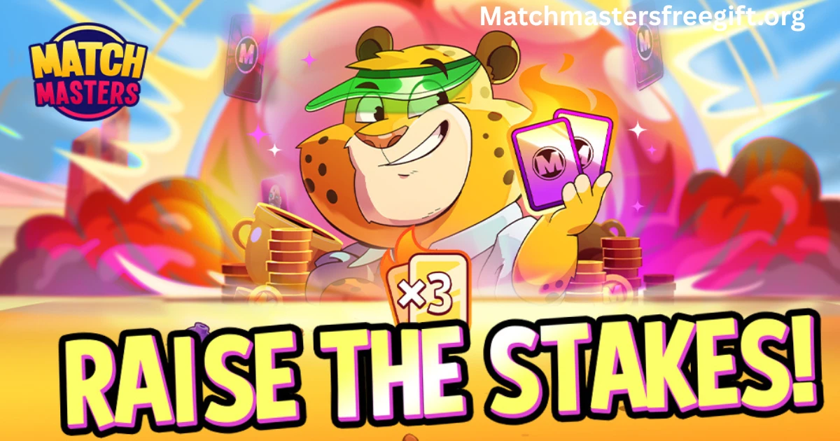 Match Masters booster selection screen with boosters selected, x3 multiplier badge visible